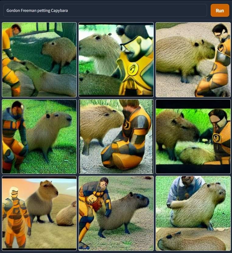 The meme is a screenshot of a game where you have to "pet" a capybara, a large rodent, in a cartoon-like setting. The game's interface displays a capybara in a grassy area, and the player's goal is to "pet" the capybara by clicking on it. The text "Pet the capybara!" appears on the screen, and the player must click on the capybara to progress through the game.